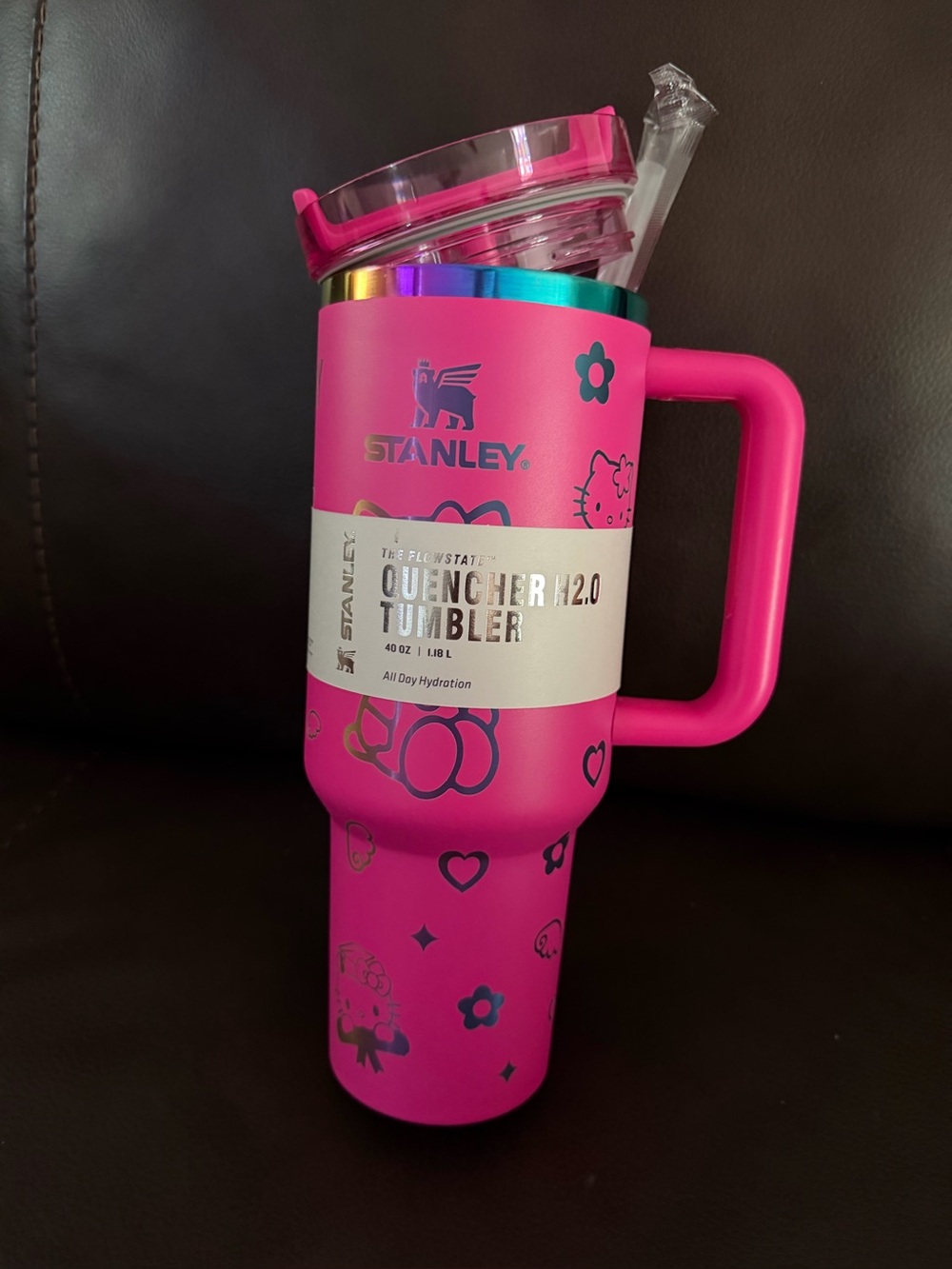 Beautiful Hot Pink Hello Kitty  40oz Stanley Cup/Tumbler